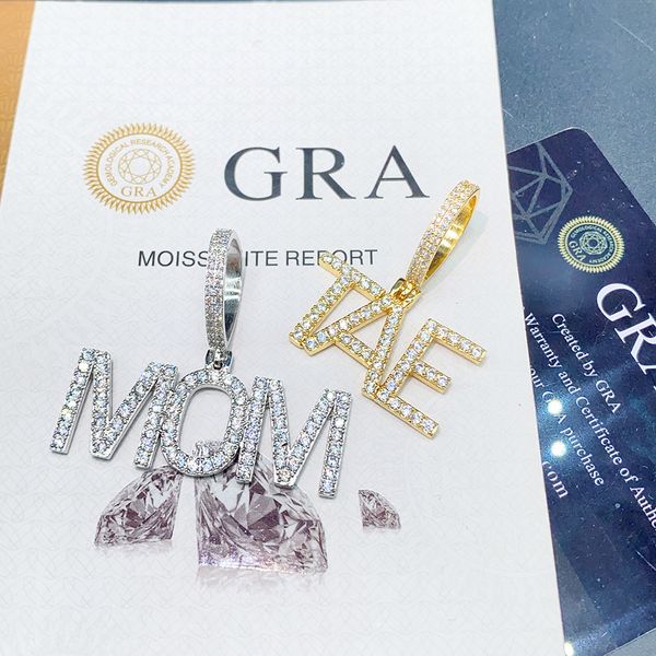 men women diy custom 925 sterling silver full bling moissanite letters pendant with 3mm 24inch steel rope chain jewelry nice gift
men women diy custom 925 sterling silver full bling moissanite letters pendant with 3mm 24inch steel rope chain jewelry nice gift