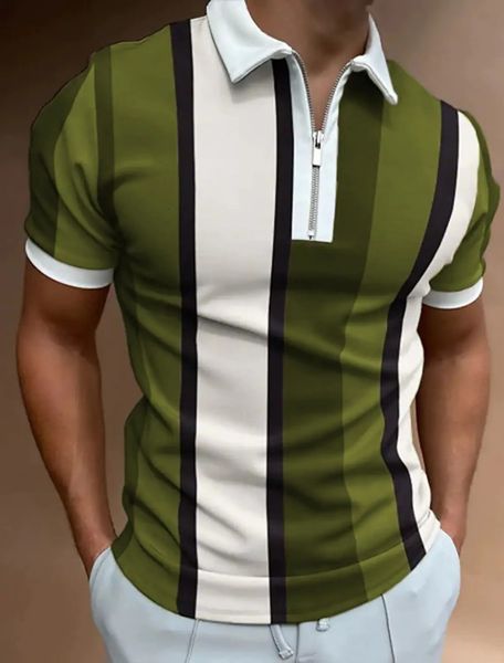 men's polos men polo shirts summer casual daily short sleeve striped mens shirts turn-down collar zippers tees men 230519, White;black
men's polos men polo shirts summer casual daily short sleeve striped mens shirts turn-down collar zippers tees men 230519, White;black
