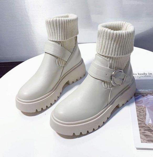 2021 new women leather autumn boots block heel black style platform shoes female footwear 599620
2021 new women leather autumn boots block heel black style platform shoes female footwear 599620