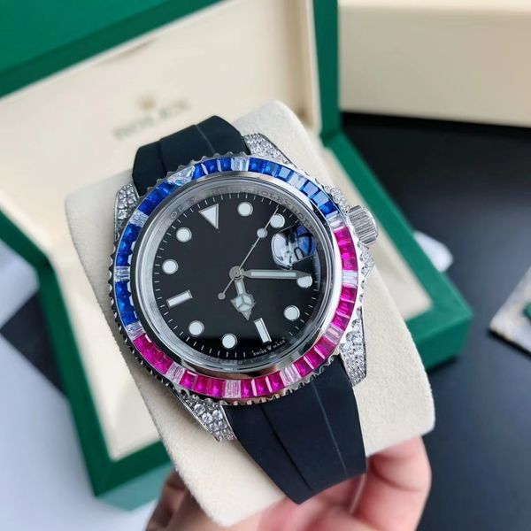 2023 original men's and women's silica gel watch automatic mechanical watch 40mm business watch case with diamond watch montre de, Slivery;brown
2023 original men's and women's silica gel watch automatic mechanical watch 40mm business watch case with diamond watch montre de, Slivery;brown