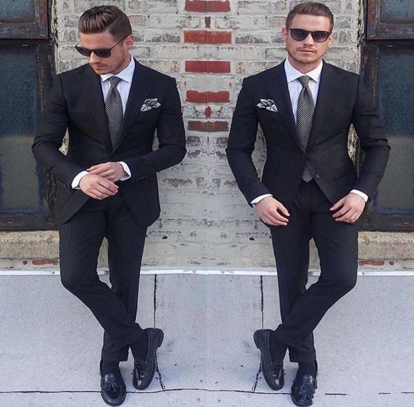 new classic style groom tuxedos two button black peak lapel groomsmen man suit mens wedding suits jacketpantstie 3519623300, Black;gray
new classic style groom tuxedos two button black peak lapel groomsmen man suit mens wedding suits jacketpantstie 3519623300, Black;gray