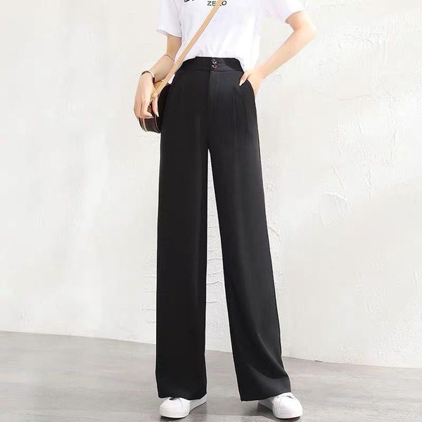 capris wide leg pants retro was thin casual pants high waist mopping pants loose straight pants trousers pants for women suit pants, Black;white
capris wide leg pants retro was thin casual pants high waist mopping pants loose straight pants trousers pants for women suit pants, Black;white