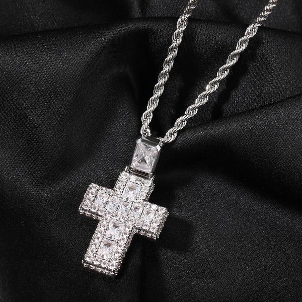 hip hop iced out cz diamond cross necklace pendant gold silver plated men's fashion copper jewelry accessories
hip hop iced out cz diamond cross necklace pendant gold silver plated men's fashion copper jewelry accessories