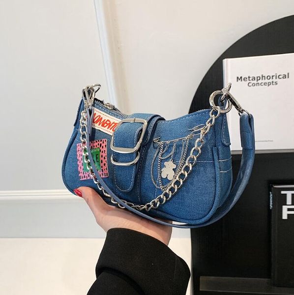factory wholesale ladies shoulder bags 3 colors street trend patch embroidery bag niche denim mobile phone coin purse personalized belt fash
factory wholesale ladies shoulder bags 3 colors street trend patch embroidery bag niche denim mobile phone coin purse personalized belt fash