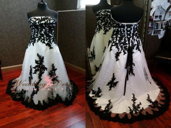 gorgeous gothic black and white wedding dresses 2020 strapless lace appliques corset custom made plus size wedding dress bridal go7732271
gorgeous gothic black and white wedding dresses 2020 strapless lace appliques corset custom made plus size wedding dress bridal go7732271