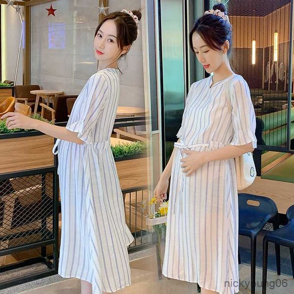 cotton blend casual pregnancy dress maternity clothes pregnant women short sleeve stripe summer dress pregnancy loose clothing r230519, White
cotton blend casual pregnancy dress maternity clothes pregnant women short sleeve stripe summer dress pregnancy loose clothing r230519, White