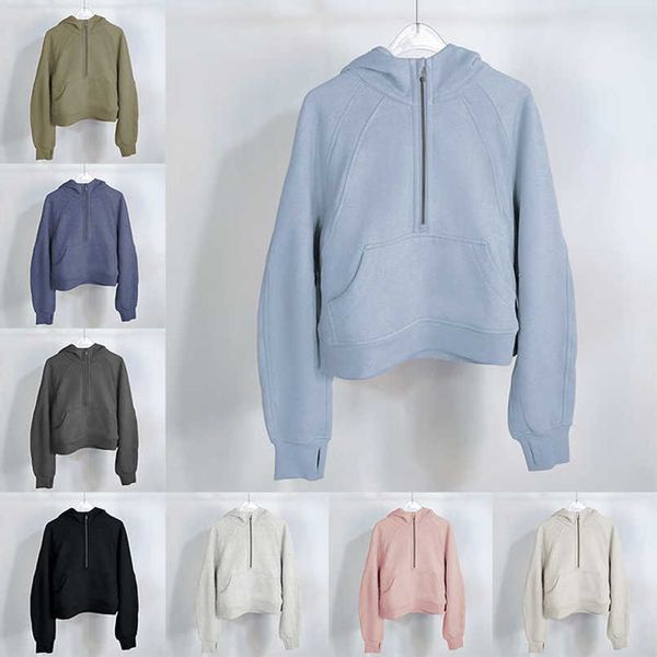 yoga hoodie autumn and winter scuba womens plus velvet thickening jackets hoodys sports half zipper terry designer sweater cing loose short, Black
yoga hoodie autumn and winter scuba womens plus velvet thickening jackets hoodys sports half zipper terry designer sweater cing loose short, Black