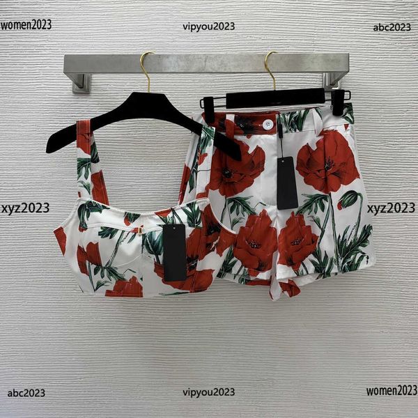 designer tracksuit women summer set 2pcs gold logo accessory embellishment strap and floral printed shorts new product, Gray
designer tracksuit women summer set 2pcs gold logo accessory embellishment strap and floral printed shorts new product, Gray