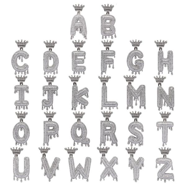 26 english initial crown pendant necklaces bling jewelry zircon 18k gold letter diamond pendants hip hop necklace for women men st8013791, Silver 
26 english initial crown pendant necklaces bling jewelry zircon 18k gold letter diamond pendants hip hop necklace for women men st8013791, Silver