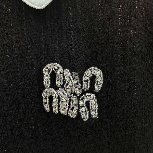 women's sweaters designer 2023 summer new french high set design sense letter nail diamond polo knitwear ice silk small women xxwp, White;black
women's sweaters designer 2023 summer new french high set design sense letter nail diamond polo knitwear ice silk small women xxwp, White;black