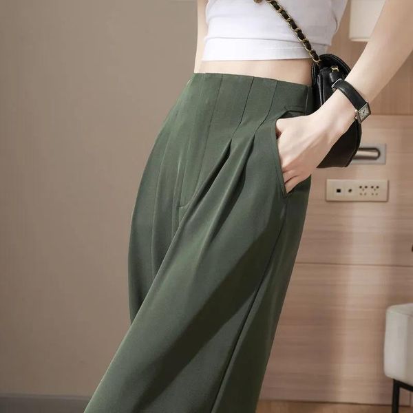 capris summer fashion women's thin wide leg pants with pockets high waisted soid loose zipper trousers for women black white full pant
capris summer fashion women's thin wide leg pants with pockets high waisted soid loose zipper trousers for women black white full pant