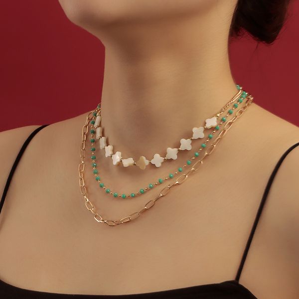 necklace for women fashion jewelry bohemian colored crystal beaded necklace ins simple temperament necklace designer jewlery luxury combined, Silver
necklace for women fashion jewelry bohemian colored crystal beaded necklace ins simple temperament necklace designer jewlery luxury combined, Silver