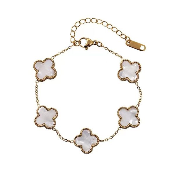 love bracelet four leaf clover bracelets classic elegant five flowers gold rose charm bracelet stainless steel link chain wedding designer j, Golden;silver
love bracelet four leaf clover bracelets classic elegant five flowers gold rose charm bracelet stainless steel link chain wedding designer j, Golden;silver