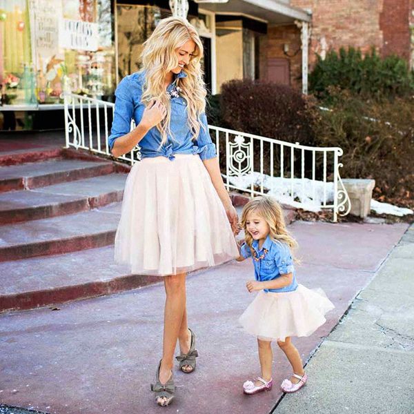 tshirts matching outfits pocket family look clothes mum baby clothing mother daughter dresses cowboy shirt denim lace mommy and me dress 230, Blue
tshirts matching outfits pocket family look clothes mum baby clothing mother daughter dresses cowboy shirt denim lace mommy and me dress 230, Blue