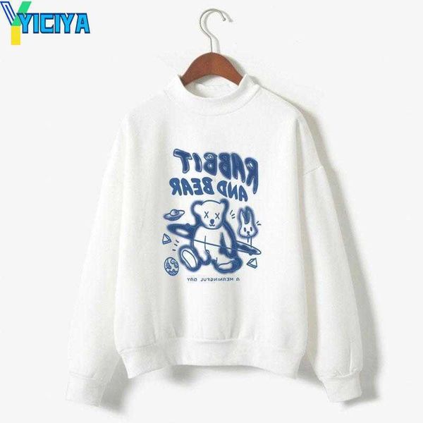 yiciya women's hoodies sweatshirts woman clothes harajuku turtleneck fleece and bear cartoon print korean fashion blouse y2k women', Black
yiciya women's hoodies sweatshirts woman clothes harajuku turtleneck fleece and bear cartoon print korean fashion blouse y2k women', Black