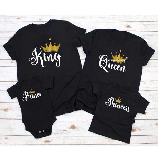 family matching outfits 1 fun king queen prince princess family matching t-shirt golden crown print father son mother daughter shirt baby cl, Blue
family matching outfits 1 fun king queen prince princess family matching t-shirt golden crown print father son mother daughter shirt baby cl, Blue