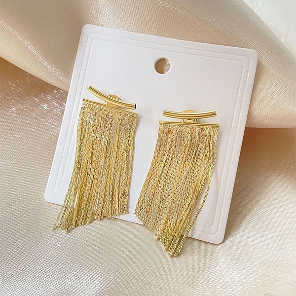 dangle chandelier fashion long tassel grace earrings for women gold color silvery earring chic party birthday jewelry 230519, Silver
dangle chandelier fashion long tassel grace earrings for women gold color silvery earring chic party birthday jewelry 230519, Silver
