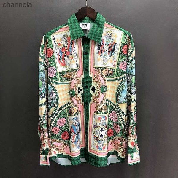 men's casual shirts vintage playing card print contrasting color print long sleeve shirt holiday casual dress blouse clothes men hawaii, White;black
men's casual shirts vintage playing card print contrasting color print long sleeve shirt holiday casual dress blouse clothes men hawaii, White;black
