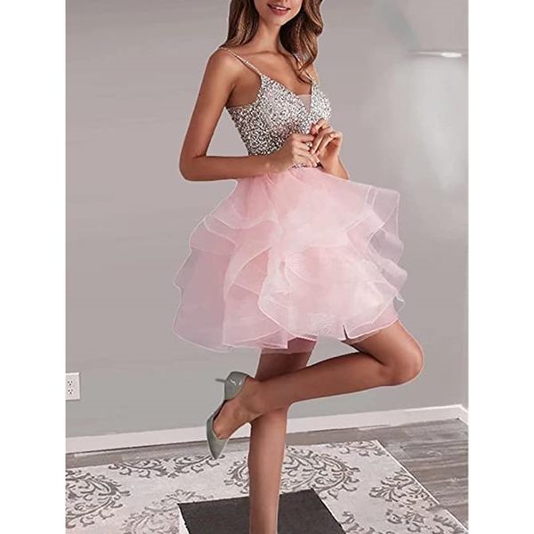 homecoming dresses organza v-neck spaghetti straps lace short graudation cocktail prom party gown, Blue;pink
homecoming dresses organza v-neck spaghetti straps lace short graudation cocktail prom party gown, Blue;pink
