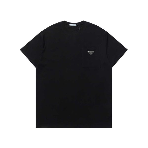 correct version new pocket triangle round neck t-shirt loose short sleeve ancestral bird paris mani, White;black
correct version new pocket triangle round neck t-shirt loose short sleeve ancestral bird paris mani, White;black