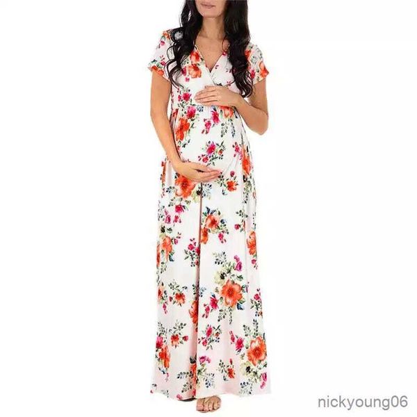 women's clothes pregnancy dresses short sleeve floret evening maternity long dress pgraphy summer pregnant clothing r230519, White
women's clothes pregnancy dresses short sleeve floret evening maternity long dress pgraphy summer pregnant clothing r230519, White