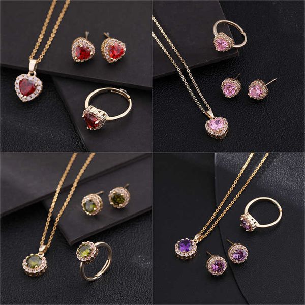 charm new design zircon heart round crystal jewerly set stainless steel pendant necklace earring ring party gifts for women girls aa230519, Golden
charm new design zircon heart round crystal jewerly set stainless steel pendant necklace earring ring party gifts for women girls aa230519, Golden