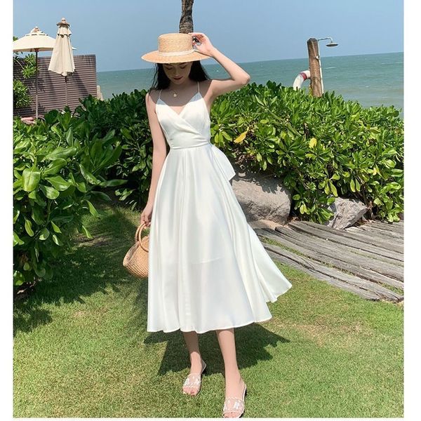 basic casual dresses white spaghetti strap dress women summer v-neck backless dress beach holiday robe femme dresses evening party 230519, Black;gray
basic casual dresses white spaghetti strap dress women summer v-neck backless dress beach holiday robe femme dresses evening party 230519, Black;gray