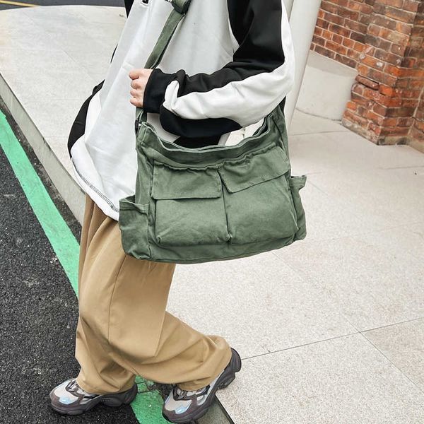 big canvas double pockets crossbody bag for women casual ladies handbags simple large capacity travel shoulder 230424
big canvas double pockets crossbody bag for women casual ladies handbags simple large capacity travel shoulder 230424