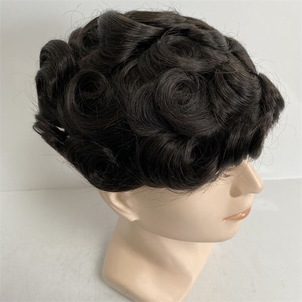 6inches mongolian virgin human hair systems 32mm wave #1b 8x10 toupee full swiss lace units for white men, Black
6inches mongolian virgin human hair systems 32mm wave #1b 8x10 toupee full swiss lace units for white men, Black