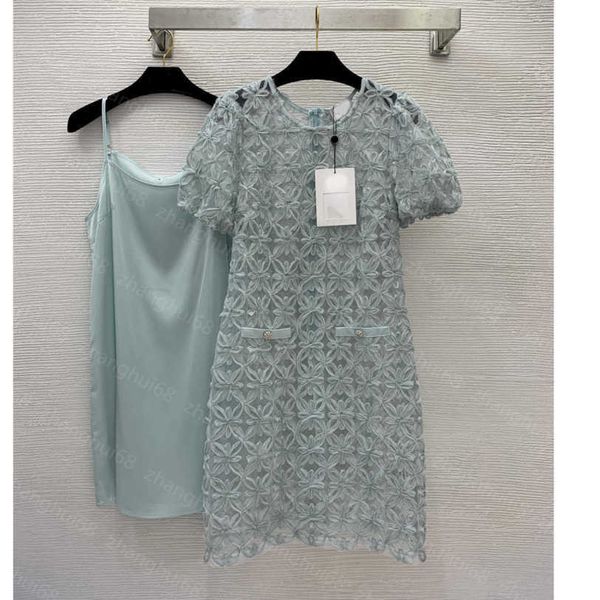 23ss womens designer clothing summer dresses women dress hollow out a version type round neck short sleeve dress suspender lining leggings s, Black;gray
23ss womens designer clothing summer dresses women dress hollow out a version type round neck short sleeve dress suspender lining leggings s, Black;gray