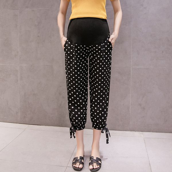 women dots printed black pants fashion pregnancy outdoor trousers classical simply maternity clothes bottoms mature casual comfortable ba025, White
women dots printed black pants fashion pregnancy outdoor trousers classical simply maternity clothes bottoms mature casual comfortable ba025, White