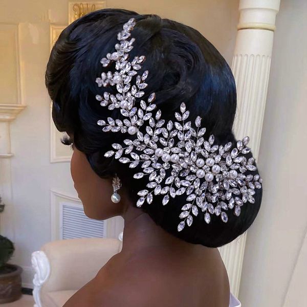 bride hair horse eye rhinestone simple hair comb side headdress clip hairpin pearl hair accessories, Silver
bride hair horse eye rhinestone simple hair comb side headdress clip hairpin pearl hair accessories, Silver