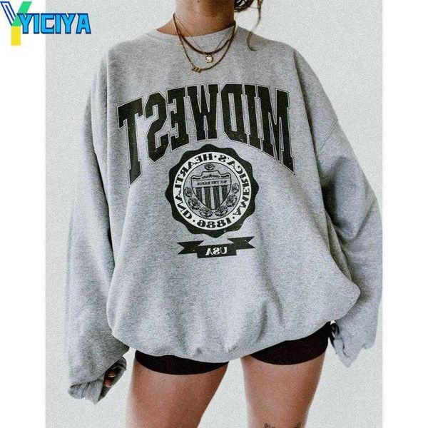 yiciya women's hoodies midwest usa retro style women printing gray trendy pullovers loose cotton thick warm long sleeve inspired colleg, Black
yiciya women's hoodies midwest usa retro style women printing gray trendy pullovers loose cotton thick warm long sleeve inspired colleg, Black