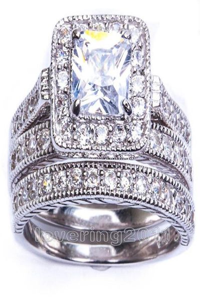 size5678910 retro vintage princess cut jewelry 10kt white gold filled gf whitr z women wedding bridal ring set gift3393255, Silver
size5678910 retro vintage princess cut jewelry 10kt white gold filled gf whitr z women wedding bridal ring set gift3393255, Silver