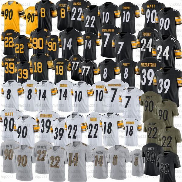 t.j. watt football jersey kenny pickett joey porter jr najee harris trubisky george pickens fitzpatrick steeleres broderick jones johnson ro, Black;red
t.j. watt football jersey kenny pickett joey porter jr najee harris trubisky george pickens fitzpatrick steeleres broderick jones johnson ro, Black;red
