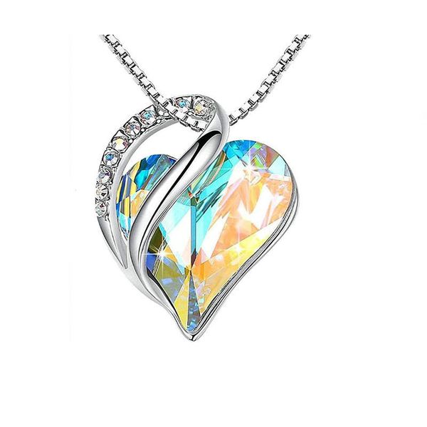 mother's day necklace, infinity love heart pendant with birthstone crystals, jewelry gifts for women,, Silver
mother's day necklace, infinity love heart pendant with birthstone crystals, jewelry gifts for women,, Silver