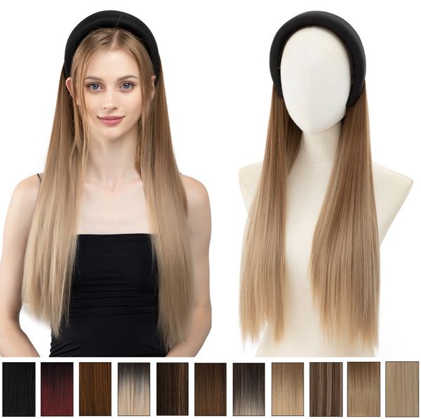 28 inch wig women long hair hoop long straight hair hoop with wig all in one head cover with many styles to choose from supporting customiza, Black
28 inch wig women long hair hoop long straight hair hoop with wig all in one head cover with many styles to choose from supporting customiza, Black