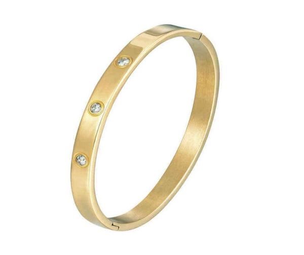 classic screw inlay three zircon bracelets bangle for women love brand stainless steel jewelry provide drop service2551288, Black
classic screw inlay three zircon bracelets bangle for women love brand stainless steel jewelry provide drop service2551288, Black