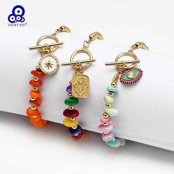 bangle lucky eye irregular natural stone beads bracelet copper heart fatima hand turkish evil eye charm bracelet for women girls be845, Black
bangle lucky eye irregular natural stone beads bracelet copper heart fatima hand turkish evil eye charm bracelet for women girls be845, Black