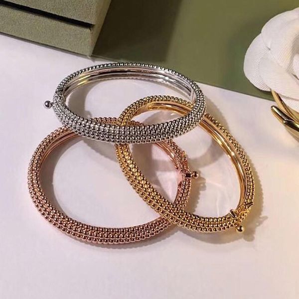 bangle 2019 fashion classic brand bangle luxury rose gold silver color polishing beads bracelet women wedding party designer jewelry, Black
bangle 2019 fashion classic brand bangle luxury rose gold silver color polishing beads bracelet women wedding party designer jewelry, Black