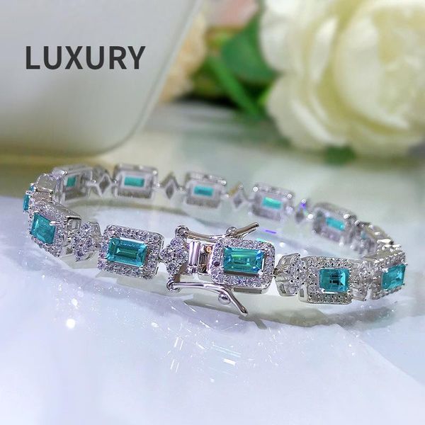 bangle luxury 100% 925 sterling silver paraiba high carbon diamond bracelet for women sparkling wedding party fine jewelry wholesale, Black
bangle luxury 100% 925 sterling silver paraiba high carbon diamond bracelet for women sparkling wedding party fine jewelry wholesale, Black