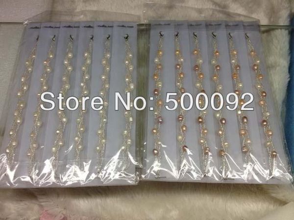 bangle wholesale 24 qty rice freshwater cultured pearl bracelets, Black
