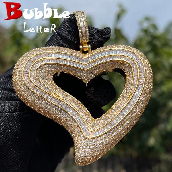 necklaces bubble letter tilted heart pendant baguette necklace glossy charms iced out prong setting hip hop jewelry, Silver
necklaces bubble letter tilted heart pendant baguette necklace glossy charms iced out prong setting hip hop jewelry, Silver