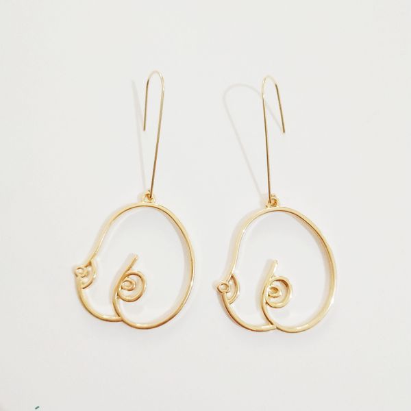 stud 10 pair /lot fashion jewelry metal outline aesthetic women breast boobs earrings, Golden;silver
stud 10 pair /lot fashion jewelry metal outline aesthetic women breast boobs earrings, Golden;silver