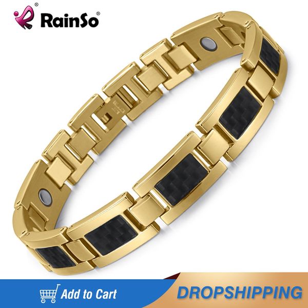 bangle rainso bio energy health stainles steel bracelet for men gold plated magnetic bracelet men's jewelry chain link bangle, Black
bangle rainso bio energy health stainles steel bracelet for men gold plated magnetic bracelet men's jewelry chain link bangle, Black