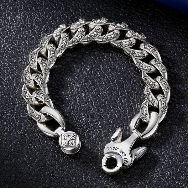 bangle original national tide design king kong pestle ring buckle tank bracelet retro handwoven men's pure transfer bracelet jewelry, Black
bangle original national tide design king kong pestle ring buckle tank bracelet retro handwoven men's pure transfer bracelet jewelry, Black