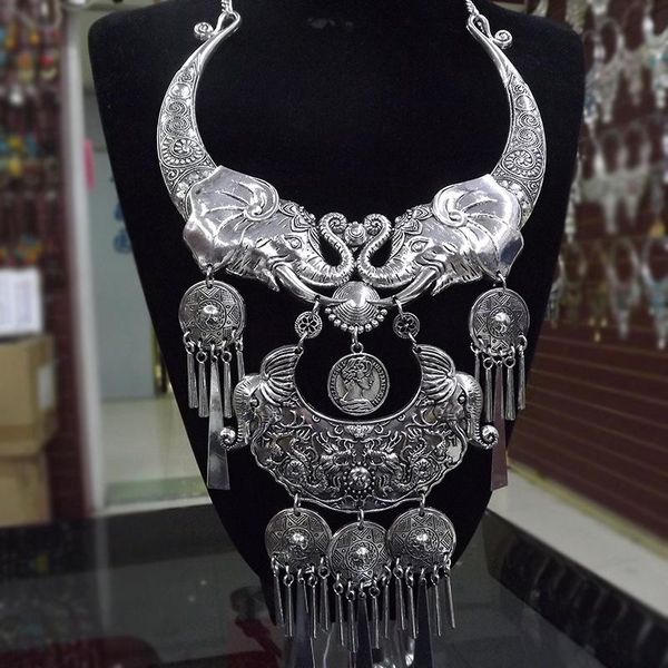 necklaces losodo necklaces pendants bohemia collar retro ethnic style exaggeration miao silver elephant collar fashion accessories
necklaces losodo necklaces pendants bohemia collar retro ethnic style exaggeration miao silver elephant collar fashion accessories