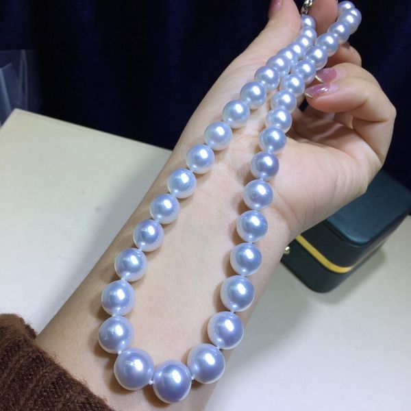 necklaces huge charming 18"1112mm natural south sea genuine white round pearl necklace for women jewelry necklaces, Silver
necklaces huge charming 18"1112mm natural south sea genuine white round pearl necklace for women jewelry necklaces, Silver