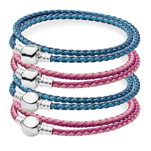 bangle real barrel clasp moments double woven leather 925 sterling silver bracelet fit fashion original bangle bead charm diy jewelry, Black
bangle real barrel clasp moments double woven leather 925 sterling silver bracelet fit fashion original bangle bead charm diy jewelry, Black