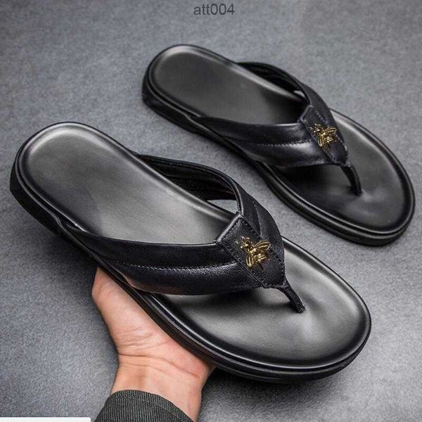 new flip-flops leather sandals for men cowhide slippers for men flip-flops for summer luxury accessories t24''gg'', Black
new flip-flops leather sandals for men cowhide slippers for men flip-flops for summer luxury accessories t24''gg'', Black